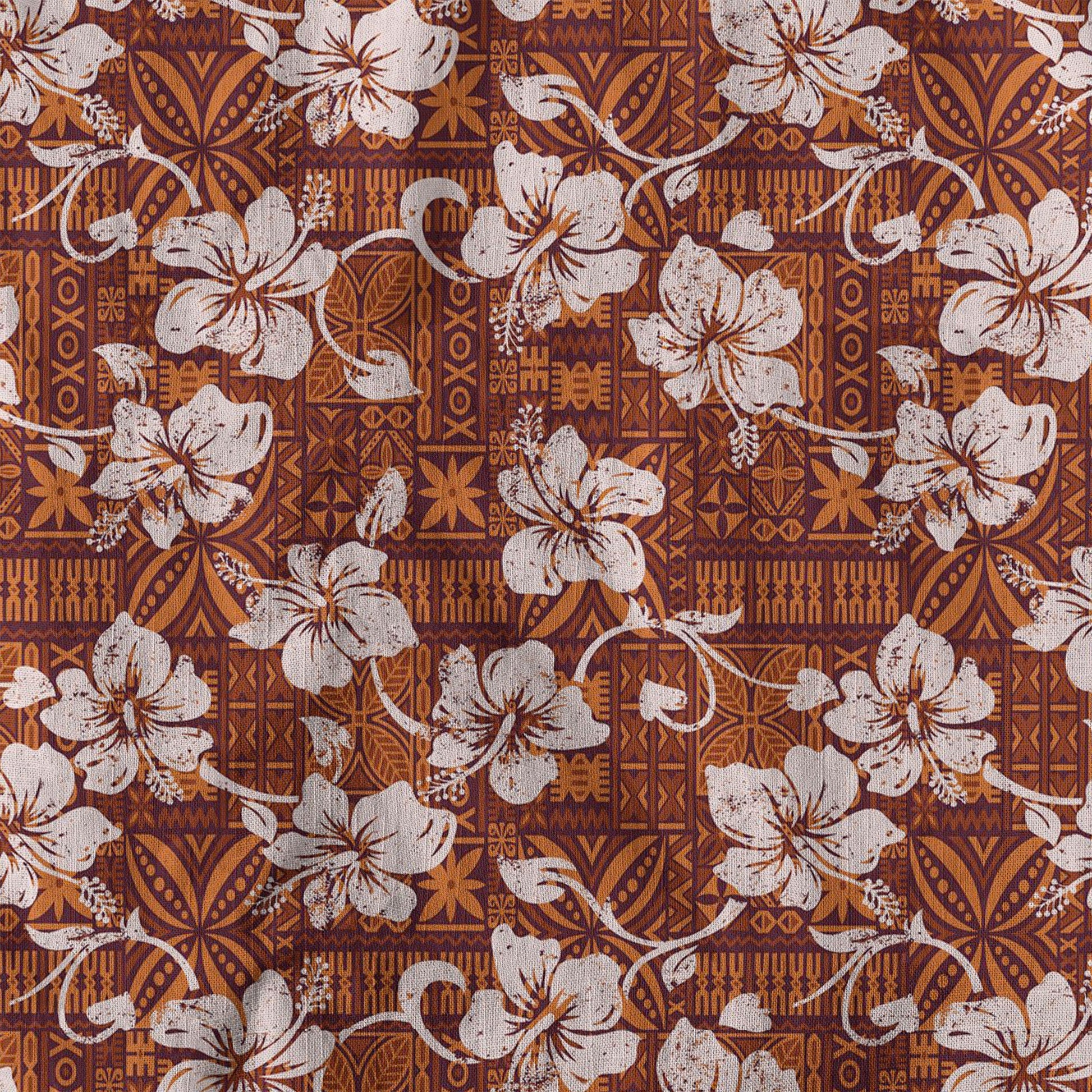 Vintage Tribal Hawaii Shirt for Men, Aloha Pattern Hawaii Shirt