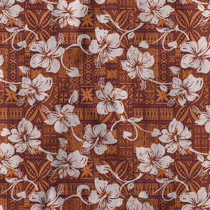 Vintage Tribal Hawaii Shirt for Men, Aloha Pattern Hawaii Shirt