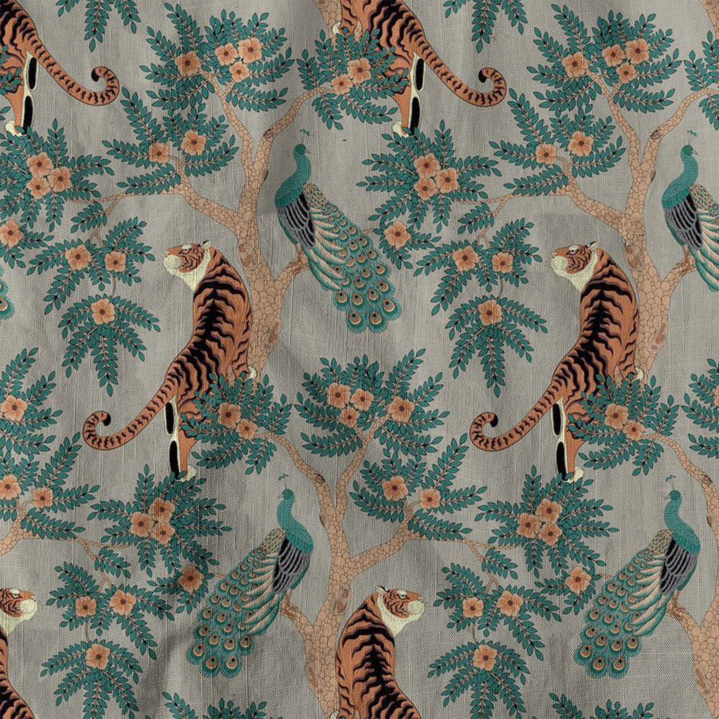 Tiger And Peacock Jungle Aloha Hawaiian Shirt