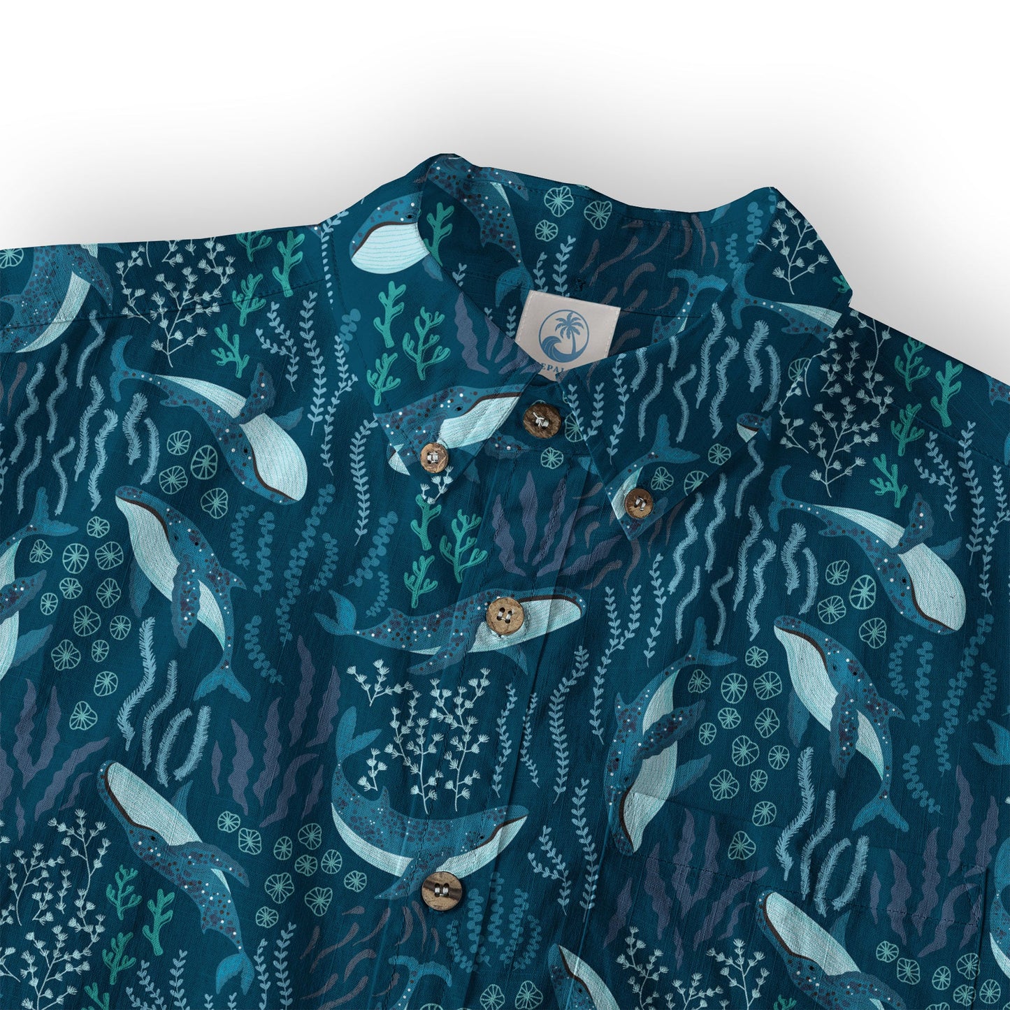 Humpback Whales Hawaii Shirt, Ocean Animals Button Up Shirt