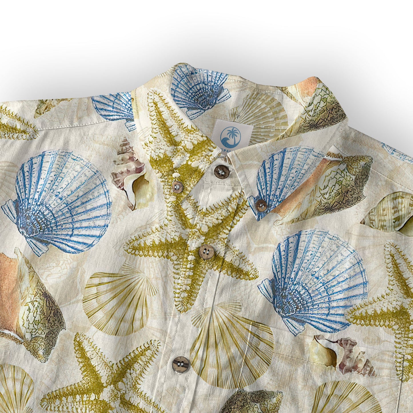Ocean Animals Hawaiian Button Up Shirt, Summer Beach Shirt