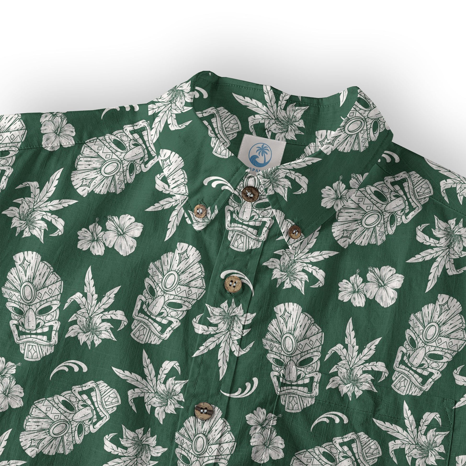 Tiki Mask Pattern Hawaii Shirt for Men