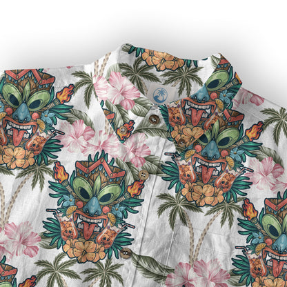 Tiki Mask Pattern Hawaii Shirt for Men, Aloha Pattern Shirt