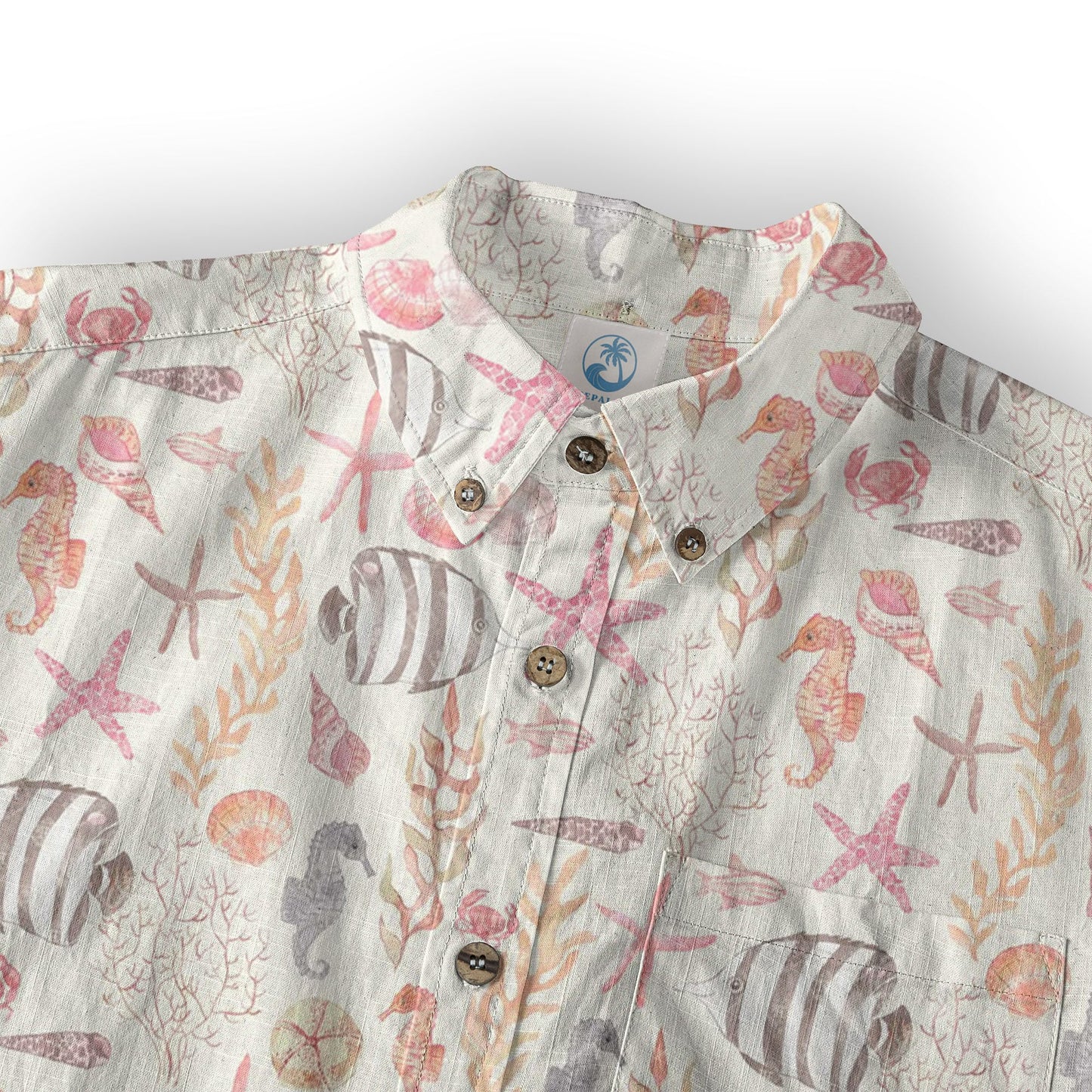 Sea Ocean Animals Women's Hawaiian Shirt, Ocean Animals Hawaiian Shirt