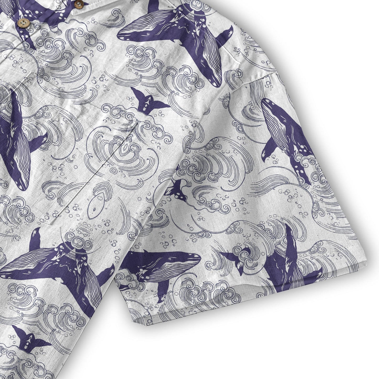 Whale Hawaiian Pattern, Ocean Animals Hawaii Shirt