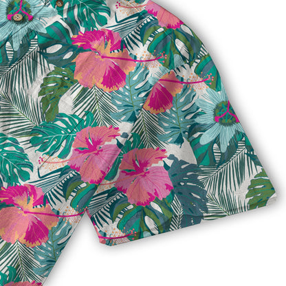 Flowers Hawaii Pattern Shirt, Aloha Hawaiian Shirt