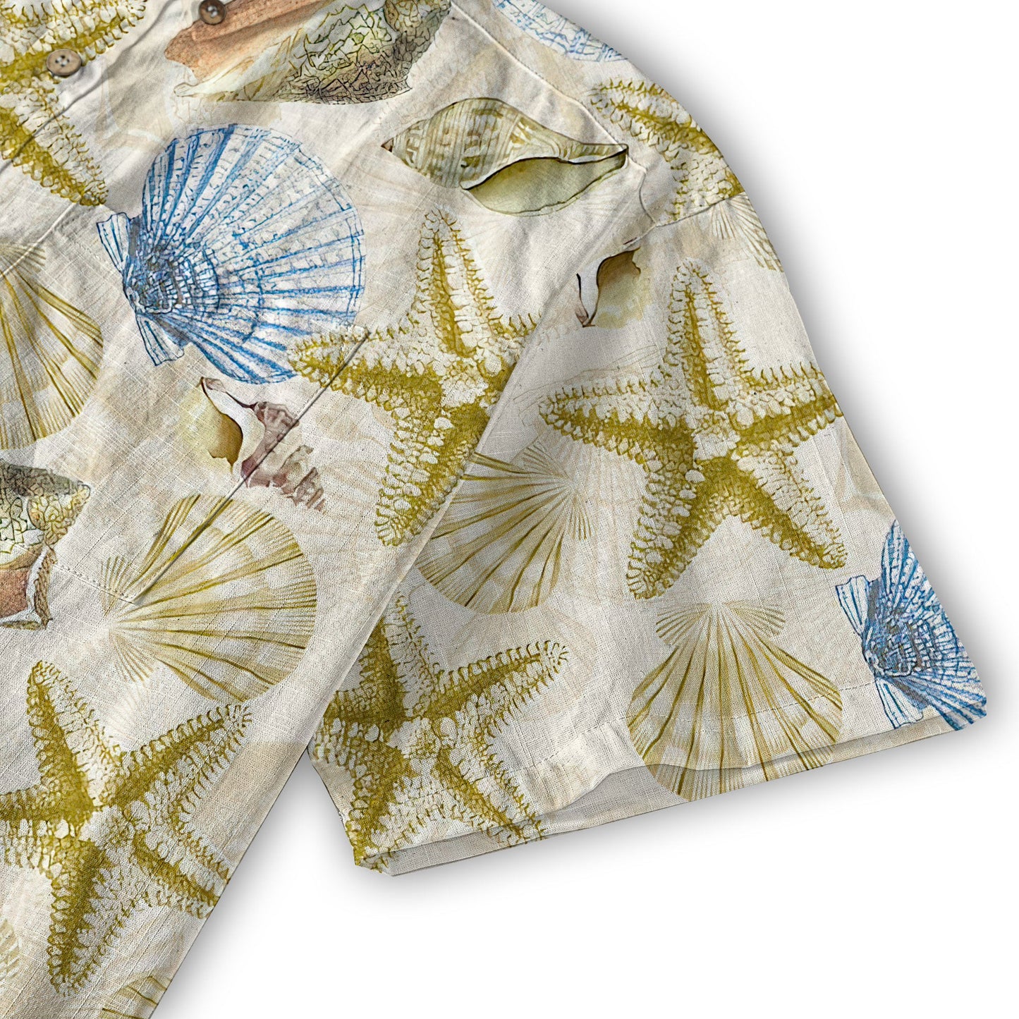Ocean Animals Hawaiian Button Up Shirt, Summer Beach Shirt