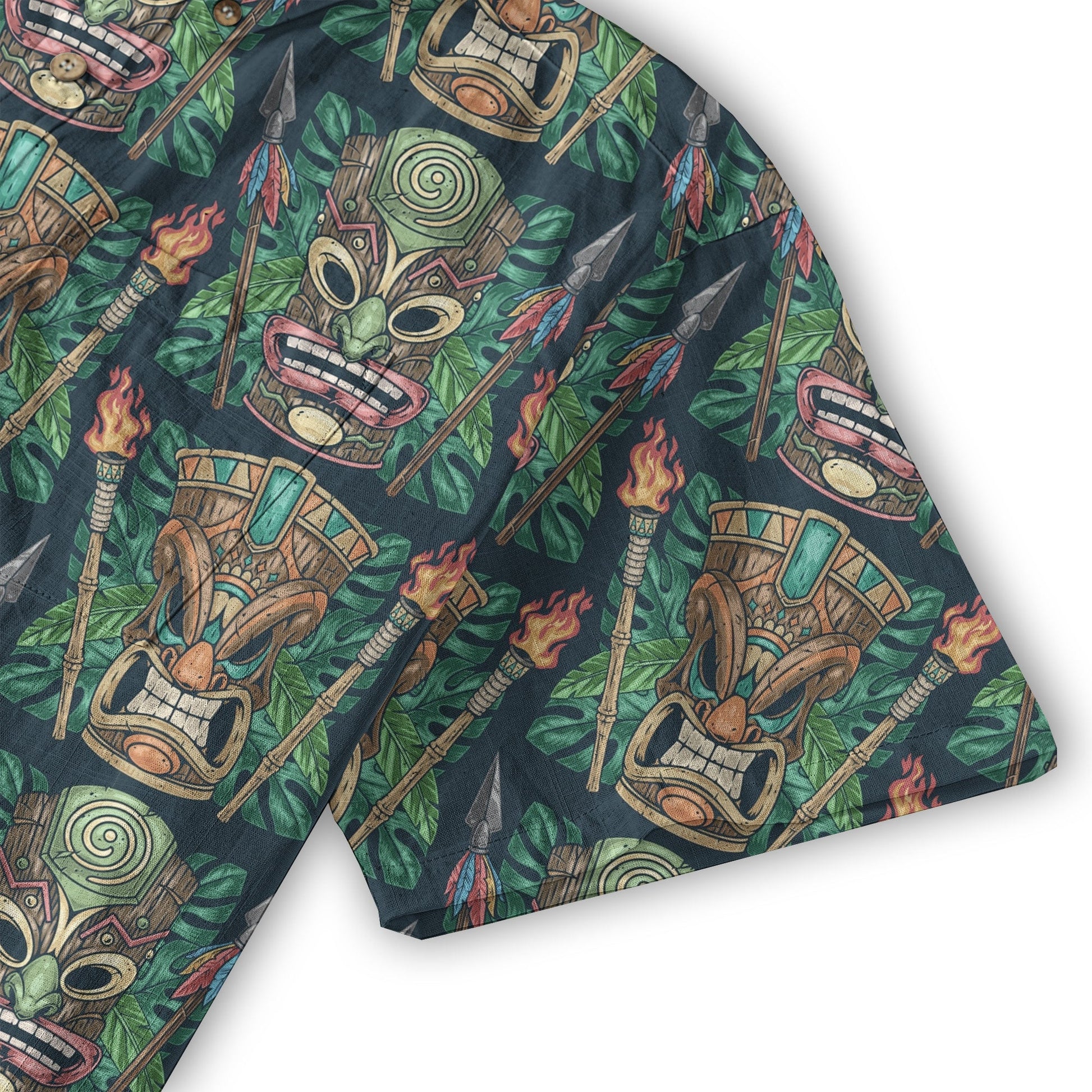 Exotic Tiki Mask Pattern Hawaii Shirt for Men