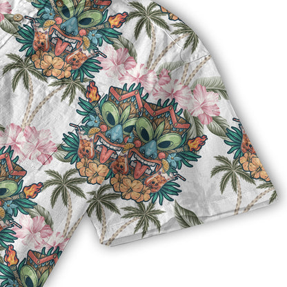 Tiki Mask Pattern Hawaii Shirt for Men, Aloha Pattern Shirt
