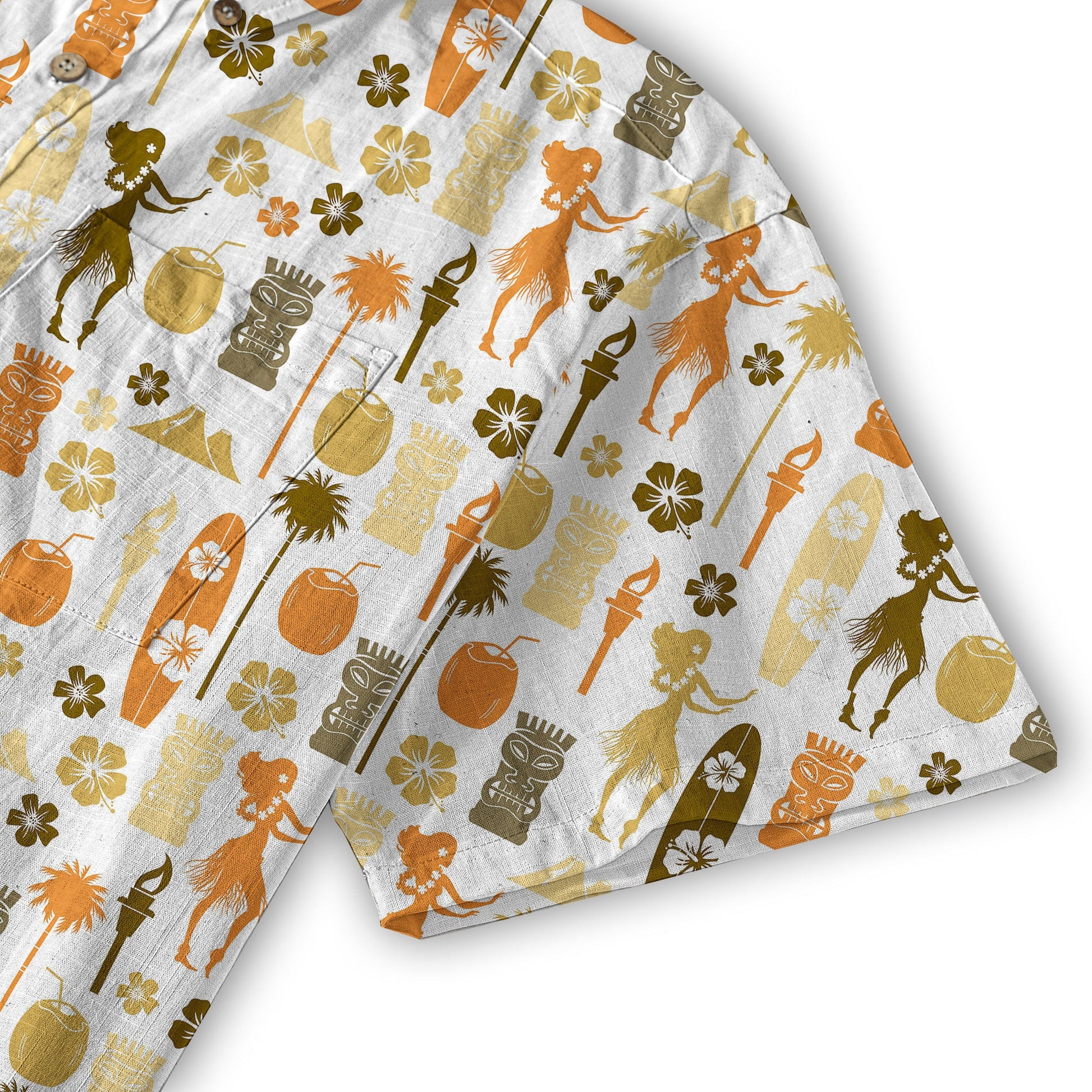 Tiki Mask Pattern Hawaii Shirt for Men, Aloha Pattern Hawaii Shirt