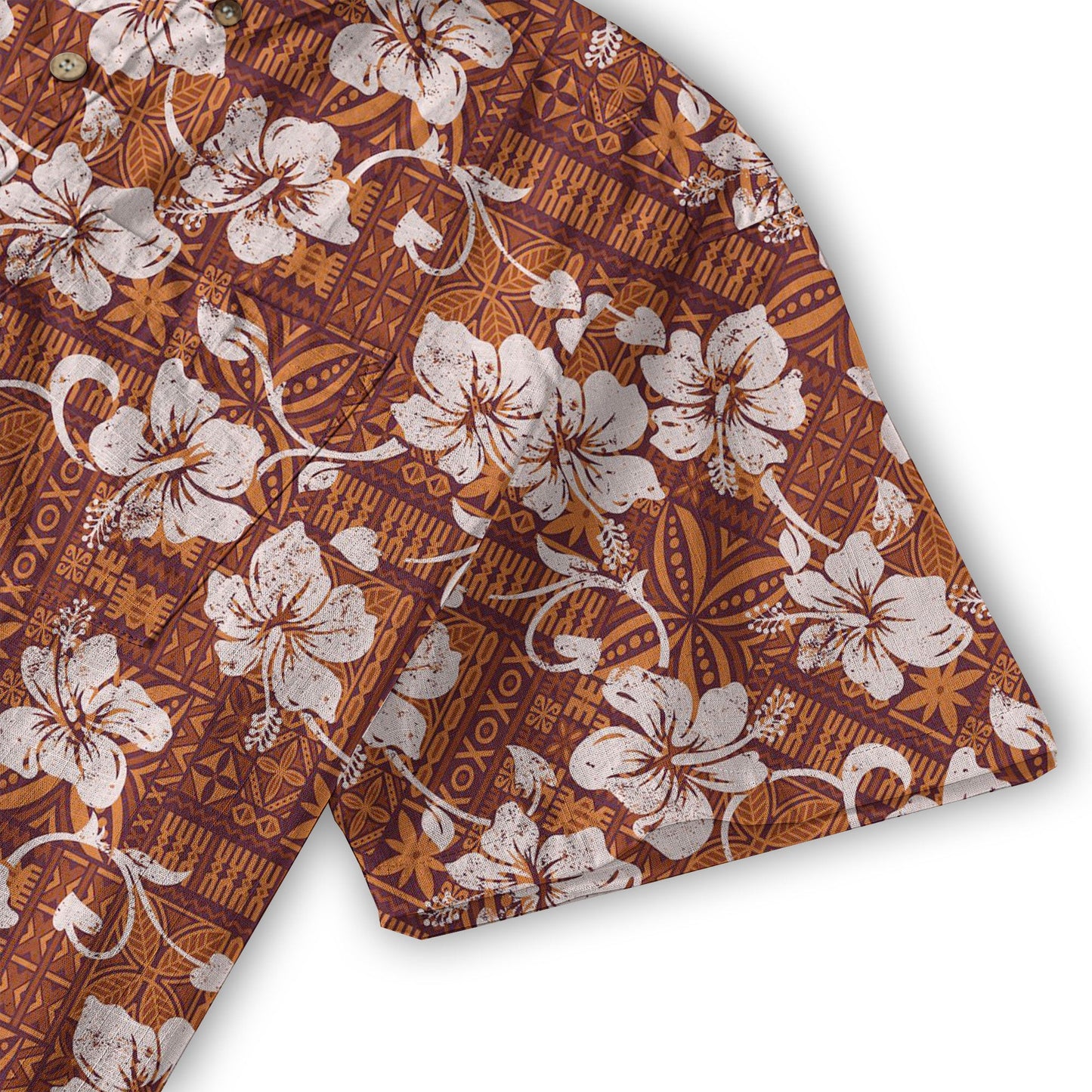 Vintage Tribal Hawaii Shirt for Men, Aloha Pattern Hawaii Shirt