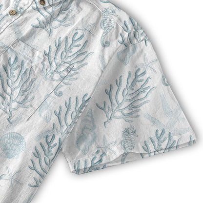 Sea Ocean Animals Women's Hawaiian Shirt, Ocean Animals Hawaiian Shirt