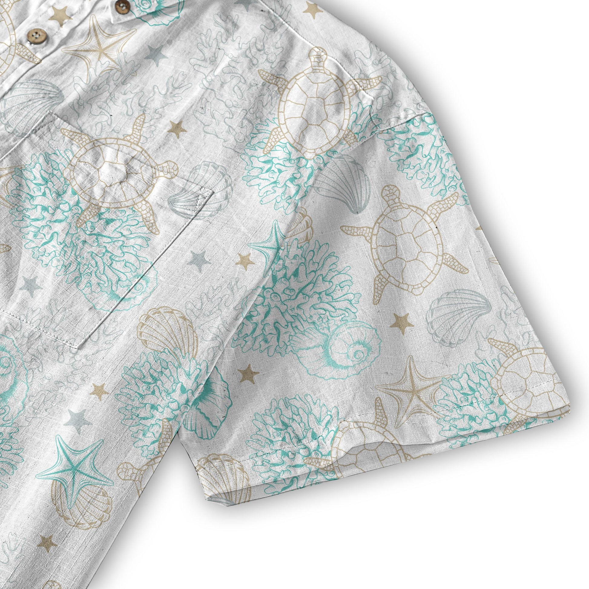 Sea Ocean Animals Women's Hawaiian Shirt, Ocean Animals Hawaiian Shirt
