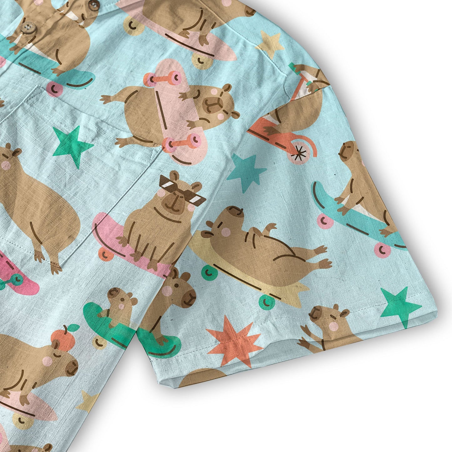 Tropical Capybara Hawaiian Shirt Aloha Funny Beach Capybara Shirt
