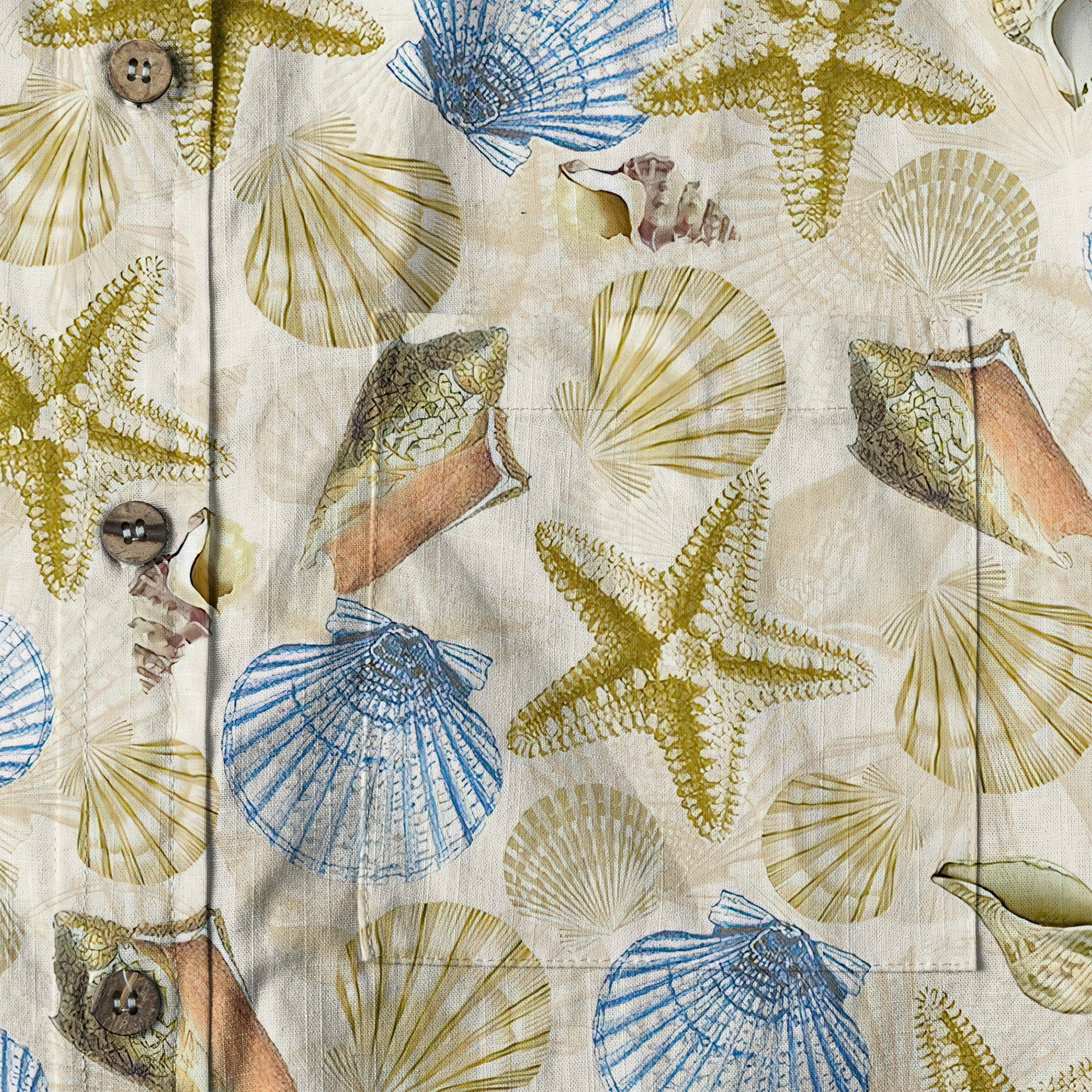 Ocean Animals Hawaiian Button Up Shirt, Summer Beach Shirt