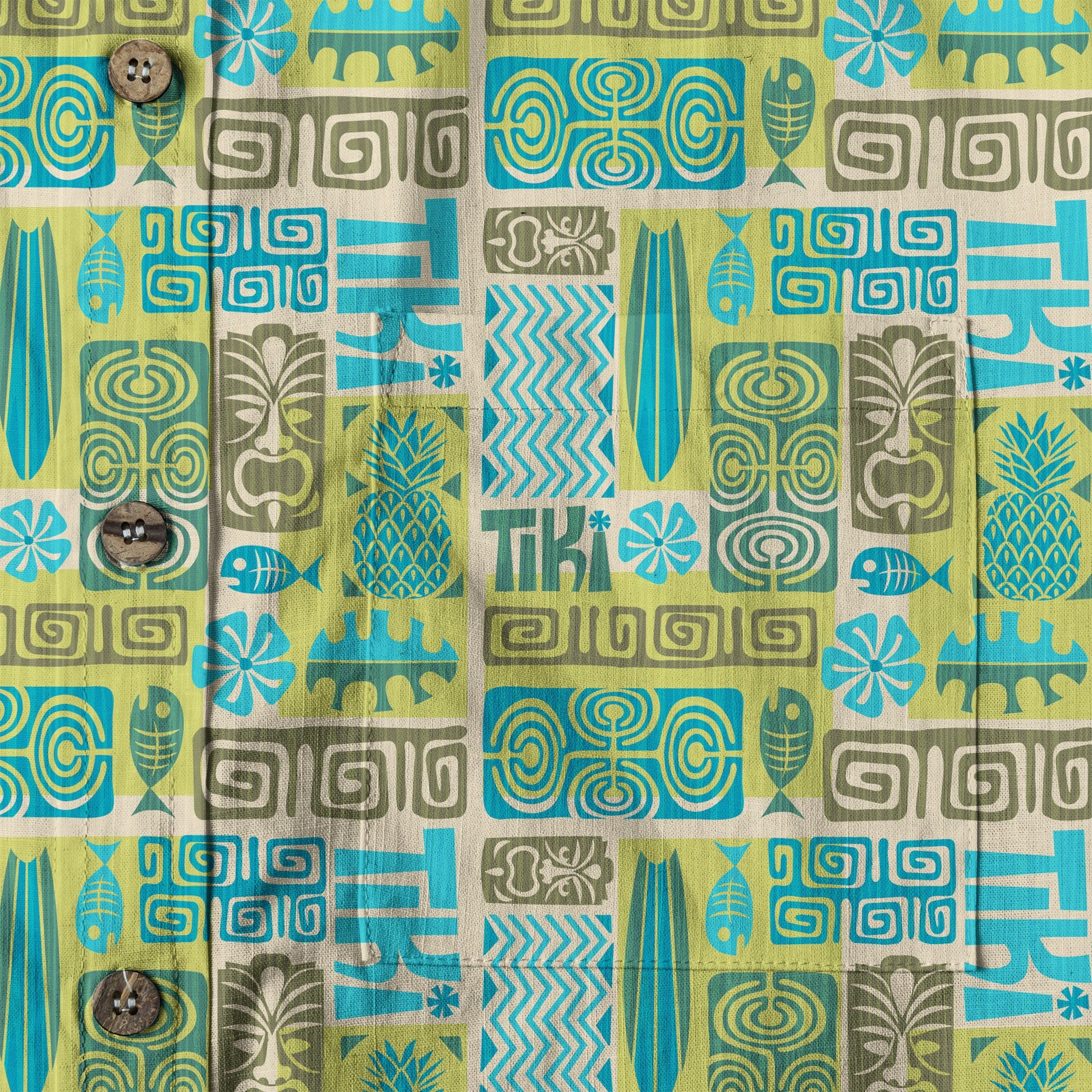 Exotic Tiki Pattern Hawaii Shirt, Hibiscus Hawaii Shirt