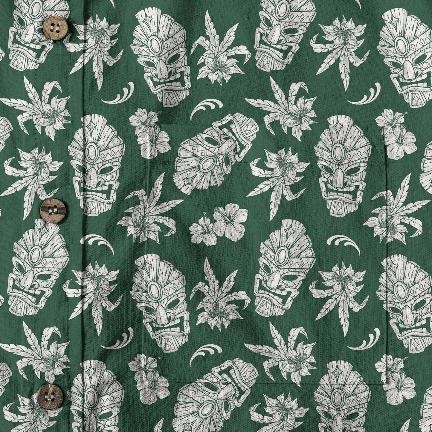 Tiki Mask Pattern Hawaii Shirt for Men