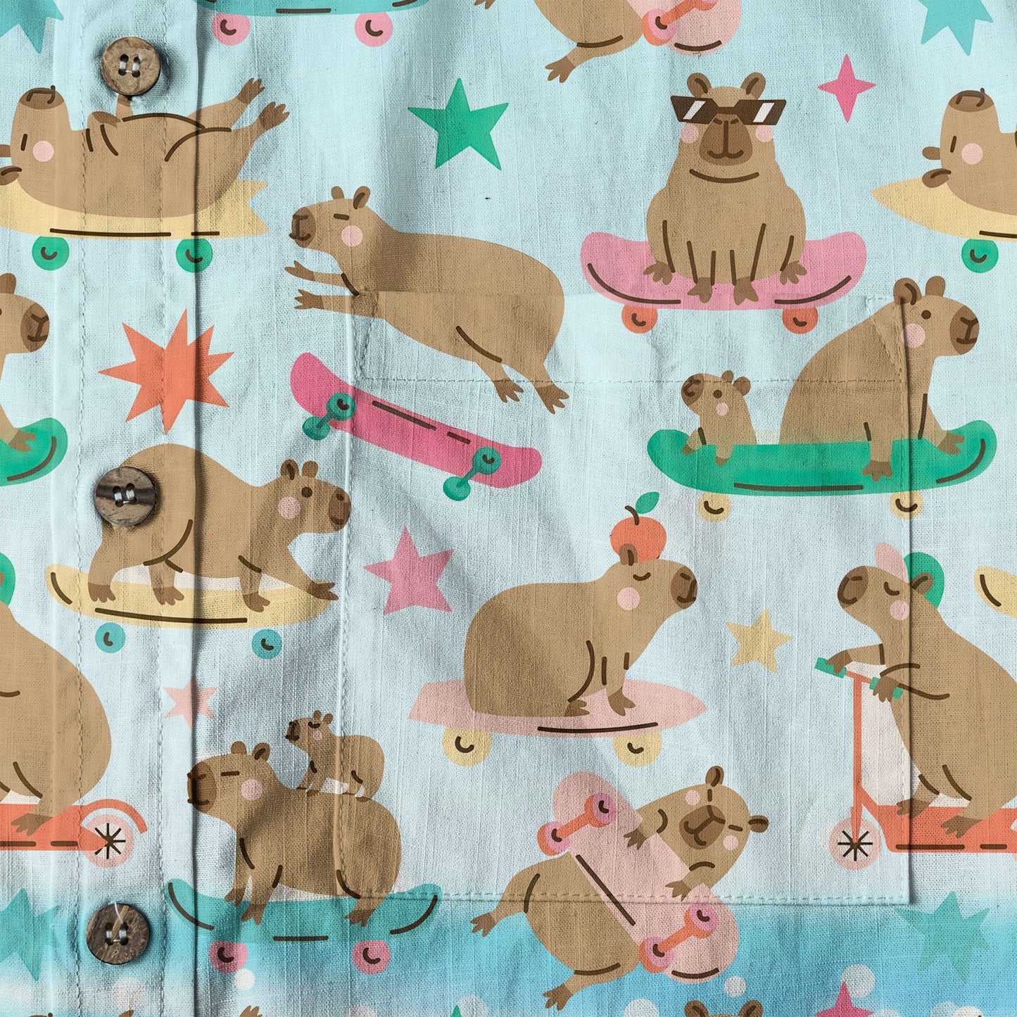 Tropical Capybara Hawaiian Shirt Aloha Funny Beach Capybara Shirt