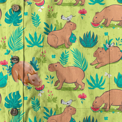 Tropical Capybara Hawaiian Shirt Aloha Funny Beach Capybara Shirt
