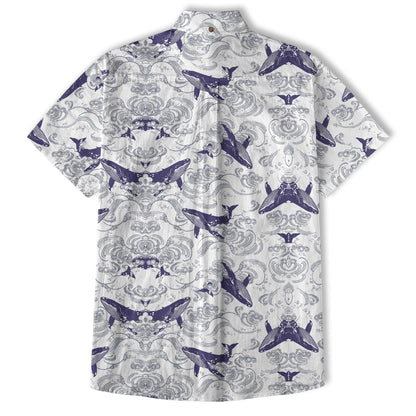 Whale Hawaiian Pattern, Ocean Animals Hawaii Shirt