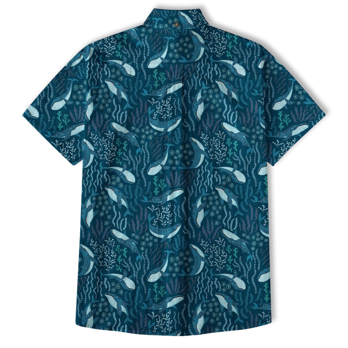 Humpback Whales Hawaii Shirt, Ocean Animals Button Up Shirt