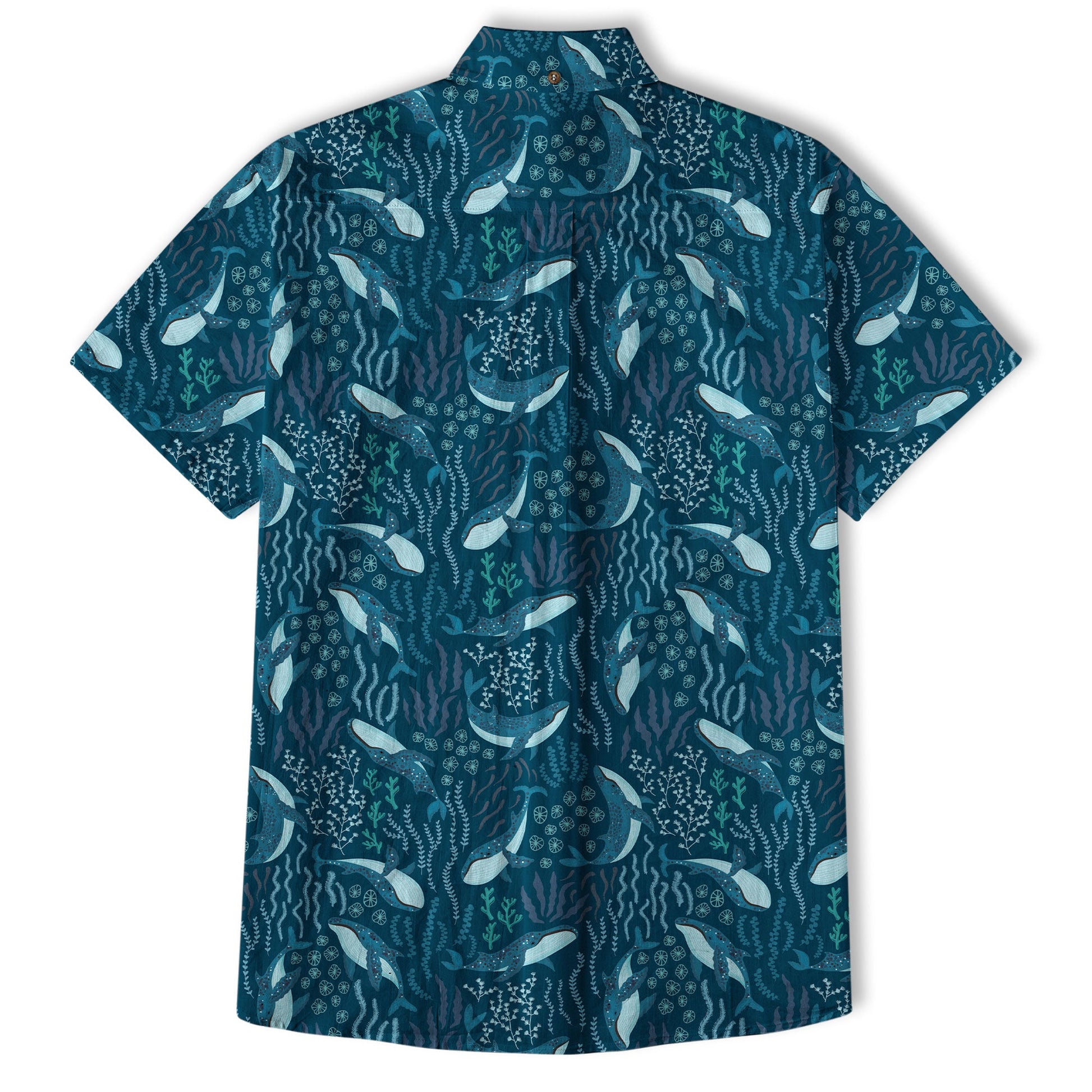 Humpback Whales Hawaii Shirt, Ocean Animals Button Up Shirt