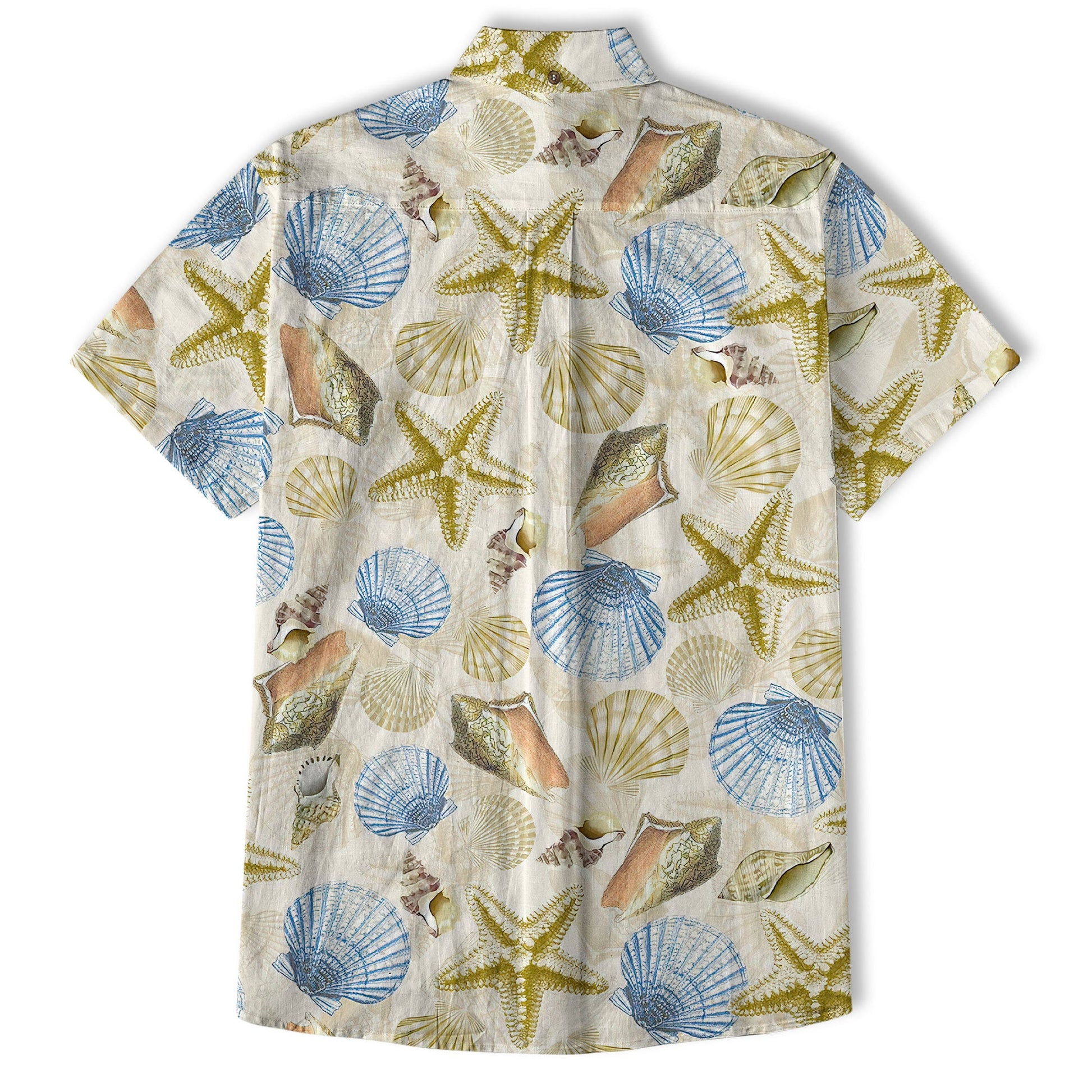 Ocean Animals Hawaiian Button Up Shirt, Summer Beach Shirt