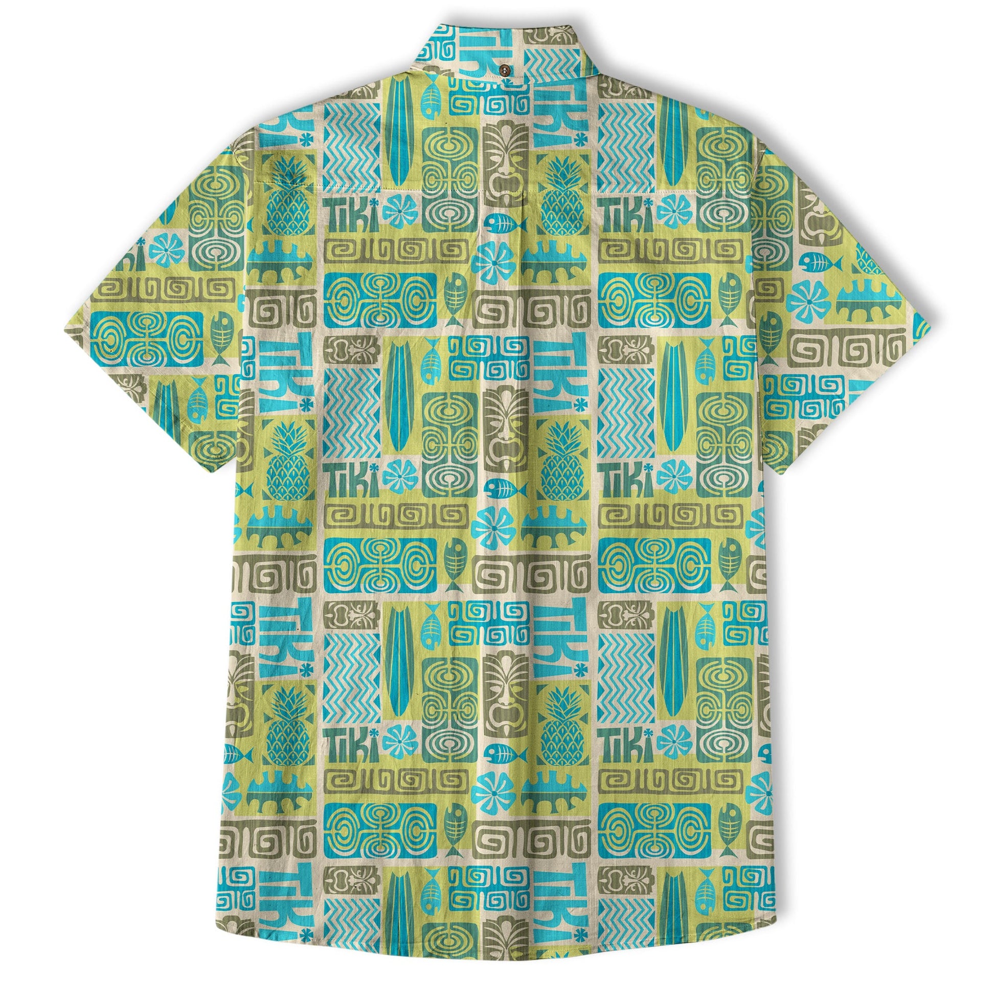 Exotic Tiki Pattern Hawaii Shirt, Hibiscus Hawaii Shirt