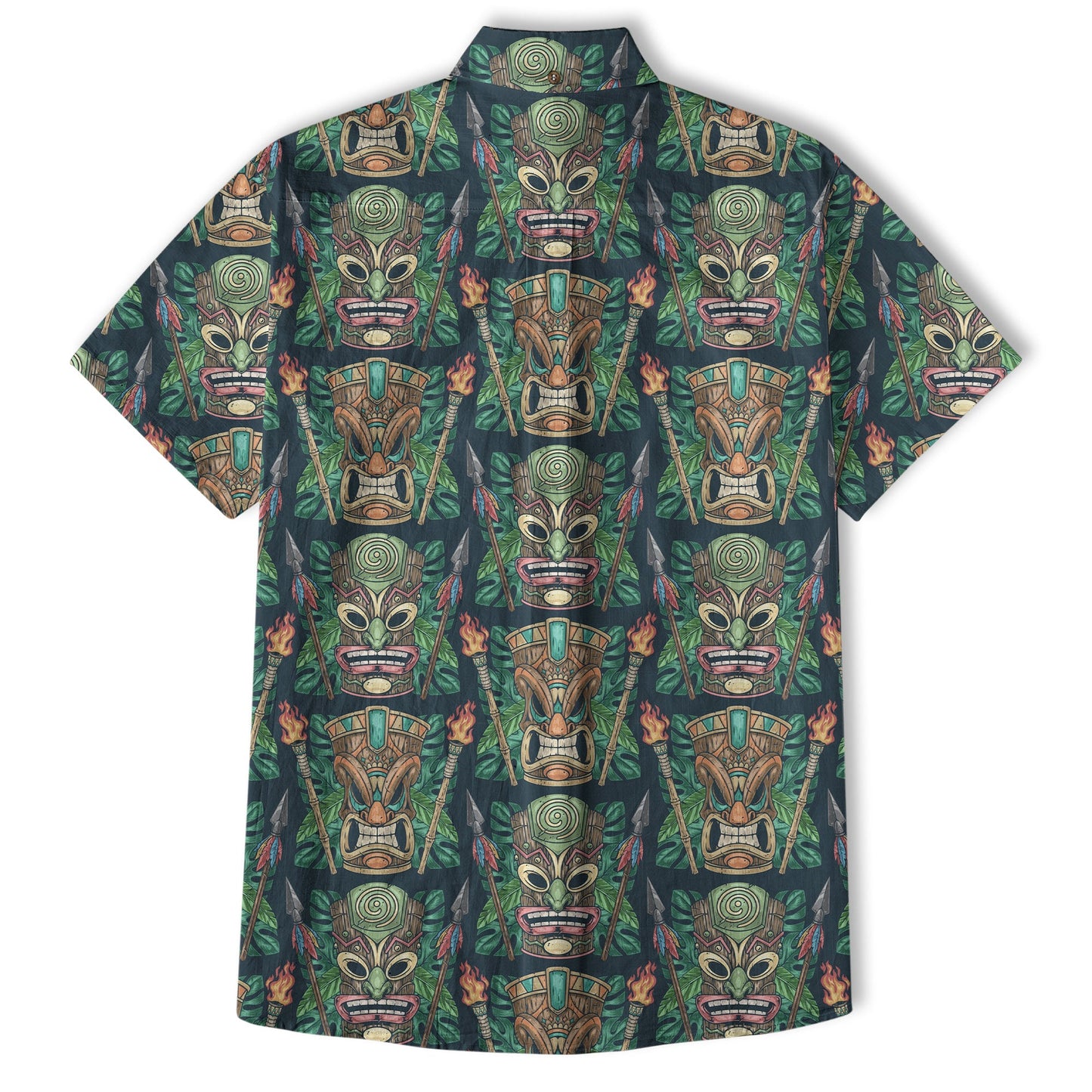Exotic Tiki Mask Pattern Hawaii Shirt for Men