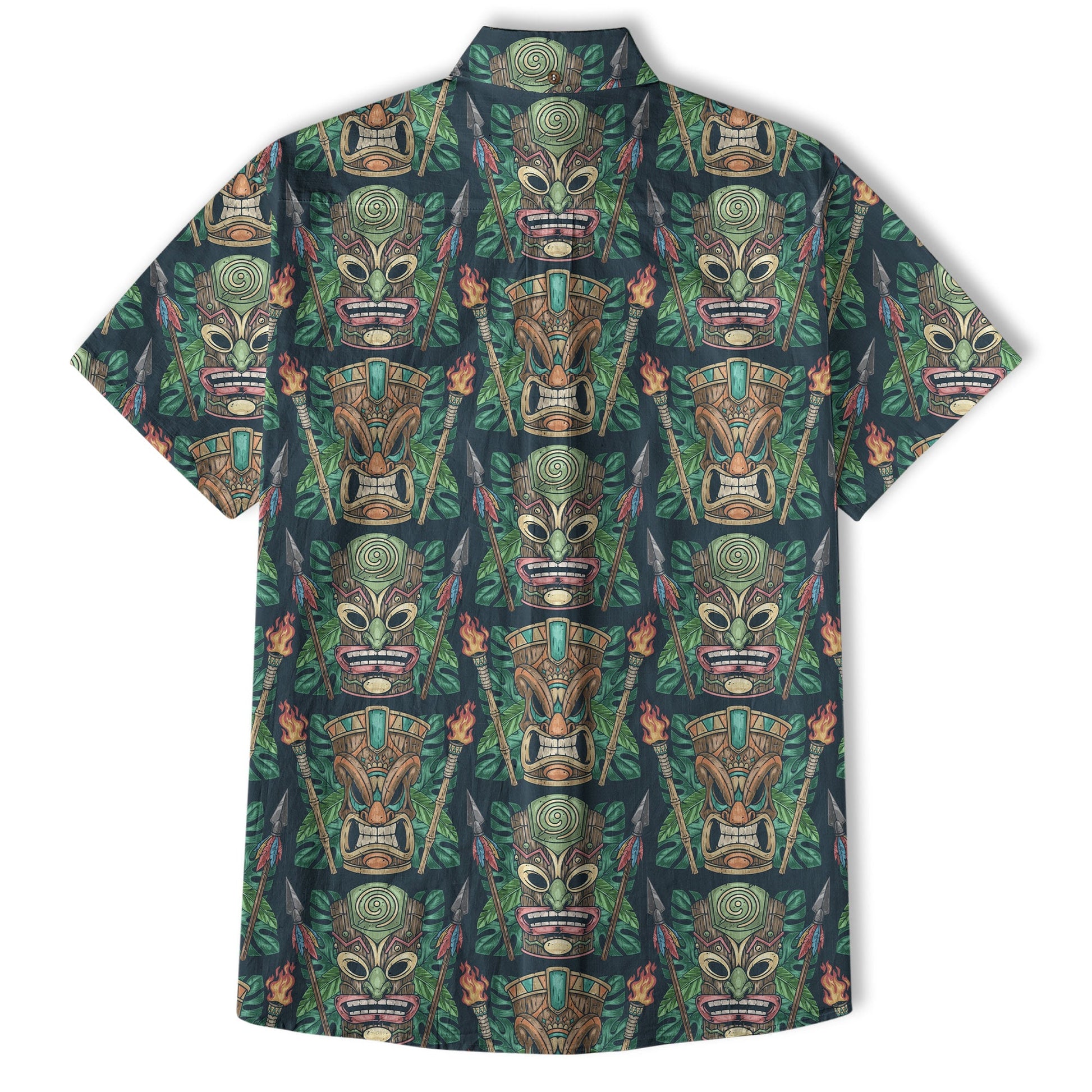Exotic Tiki Mask Pattern Hawaii Shirt for Men