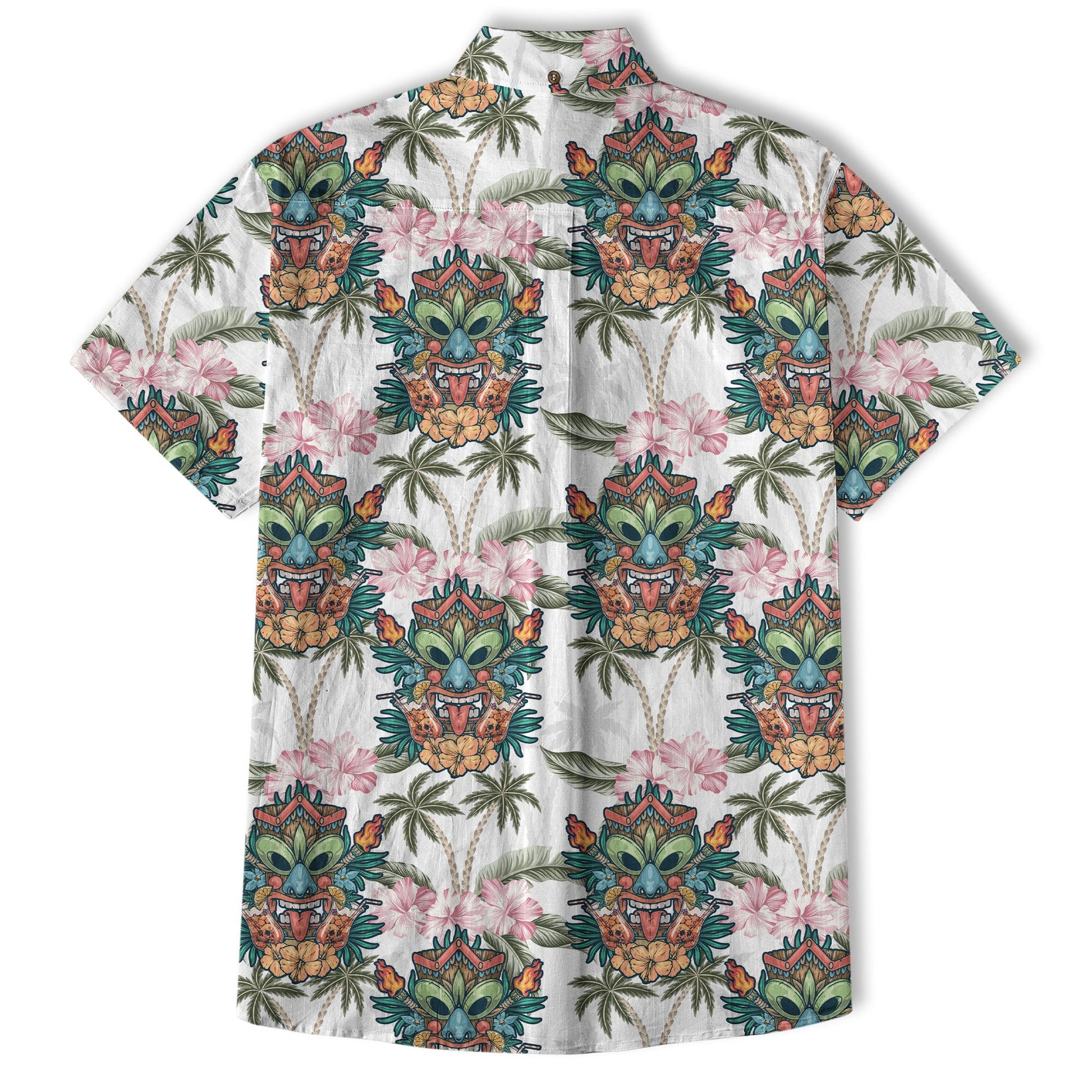 Tiki Mask Pattern Hawaii Shirt for Men, Aloha Pattern Shirt