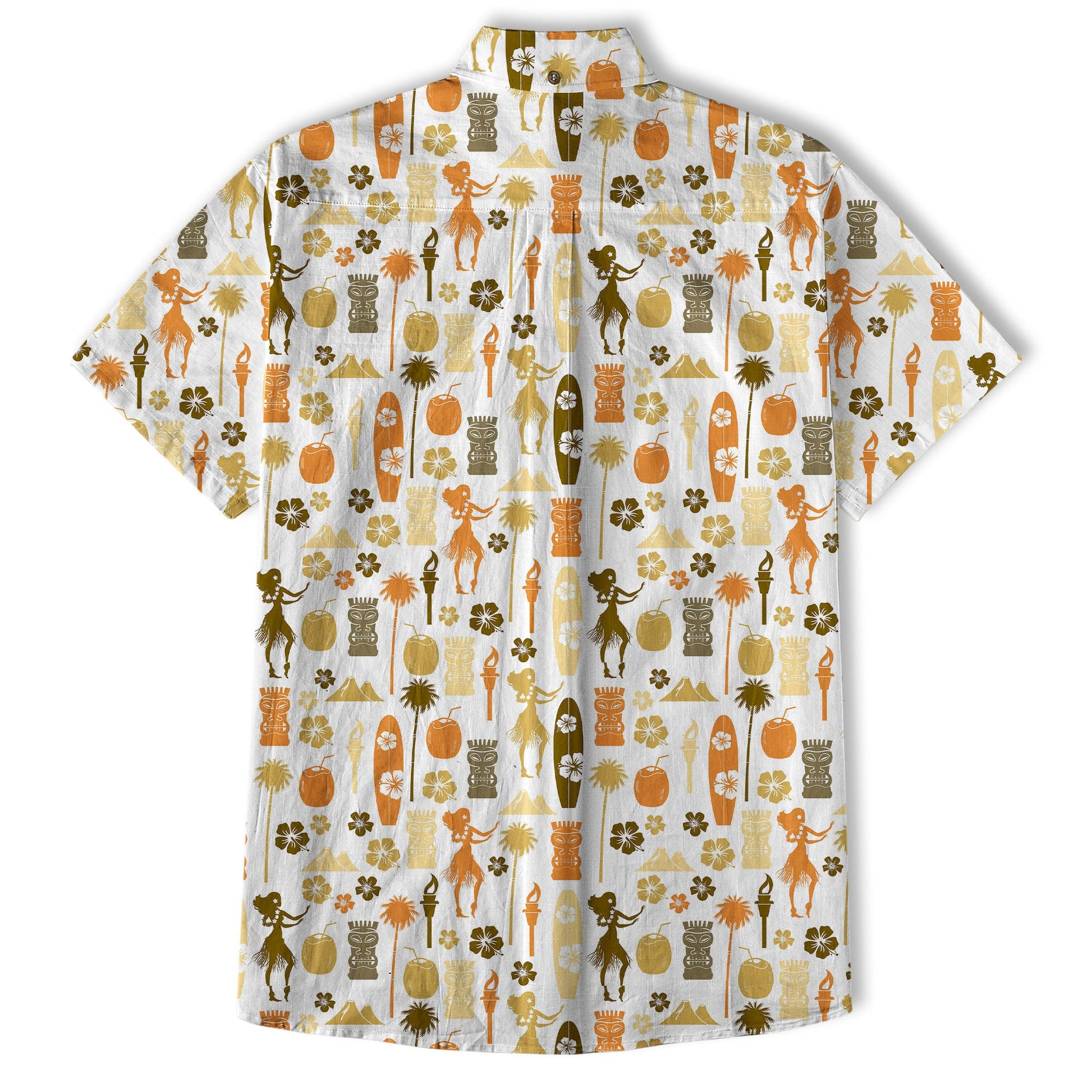 Tiki Mask Pattern Hawaii Shirt for Men, Aloha Pattern Hawaii Shirt