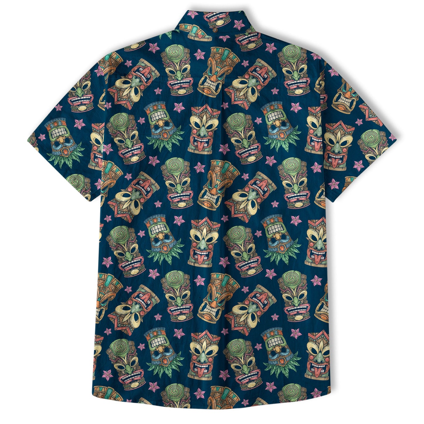 Tiki Mask Pattern Hawaii Shirt for Men, Aloha Hawaii Shirt