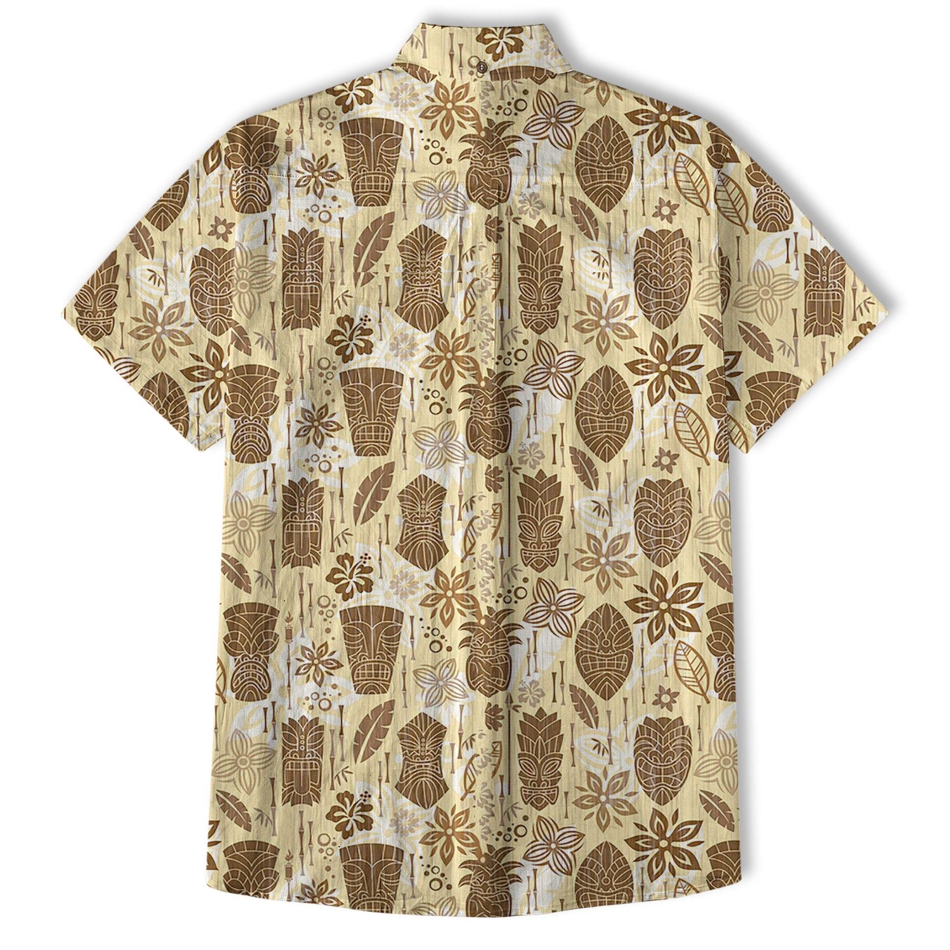Surfing Tiki Mask Pattern Hawaii Shirt for Men, Tiki Mask Hawaiian Shirt