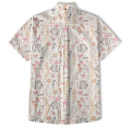 Sea Ocean Animals Women's Hawaiian Shirt, Ocean Animals Hawaiian Shirt
