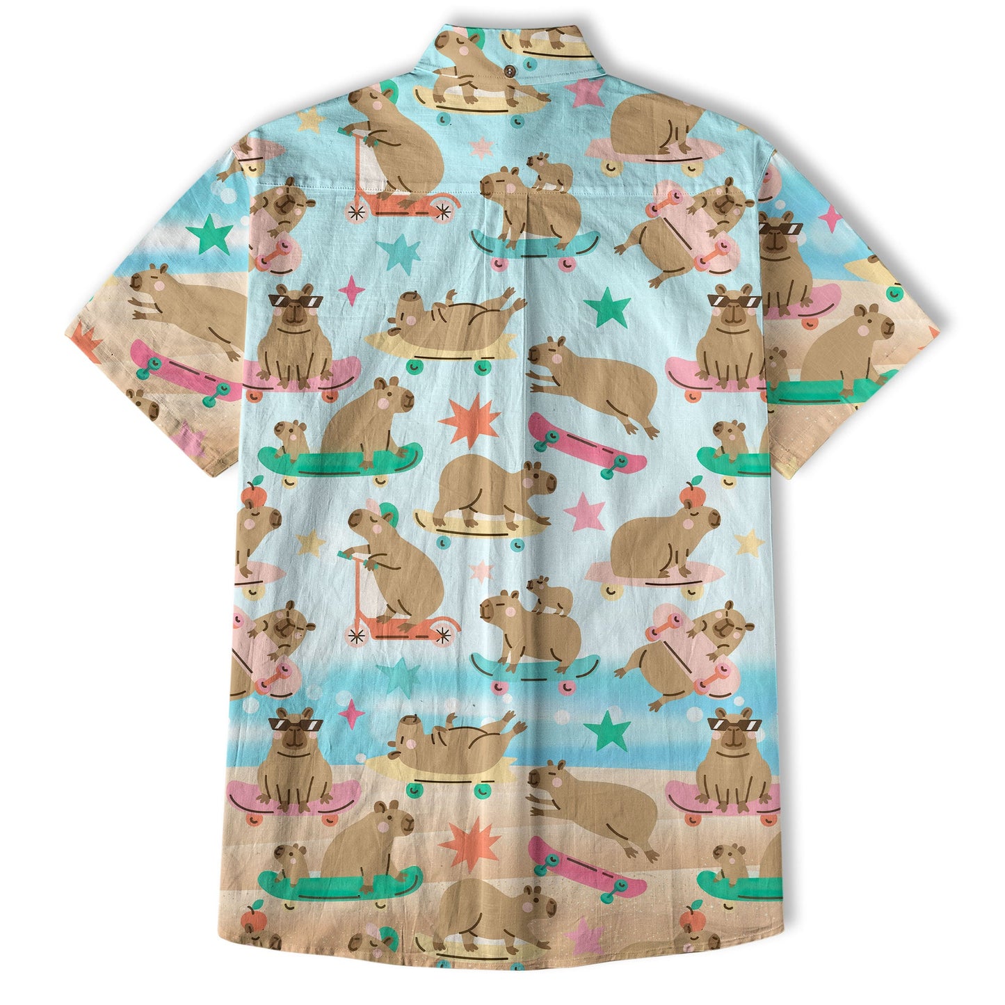 Tropical Capybara Hawaiian Shirt Aloha Funny Beach Capybara Shirt