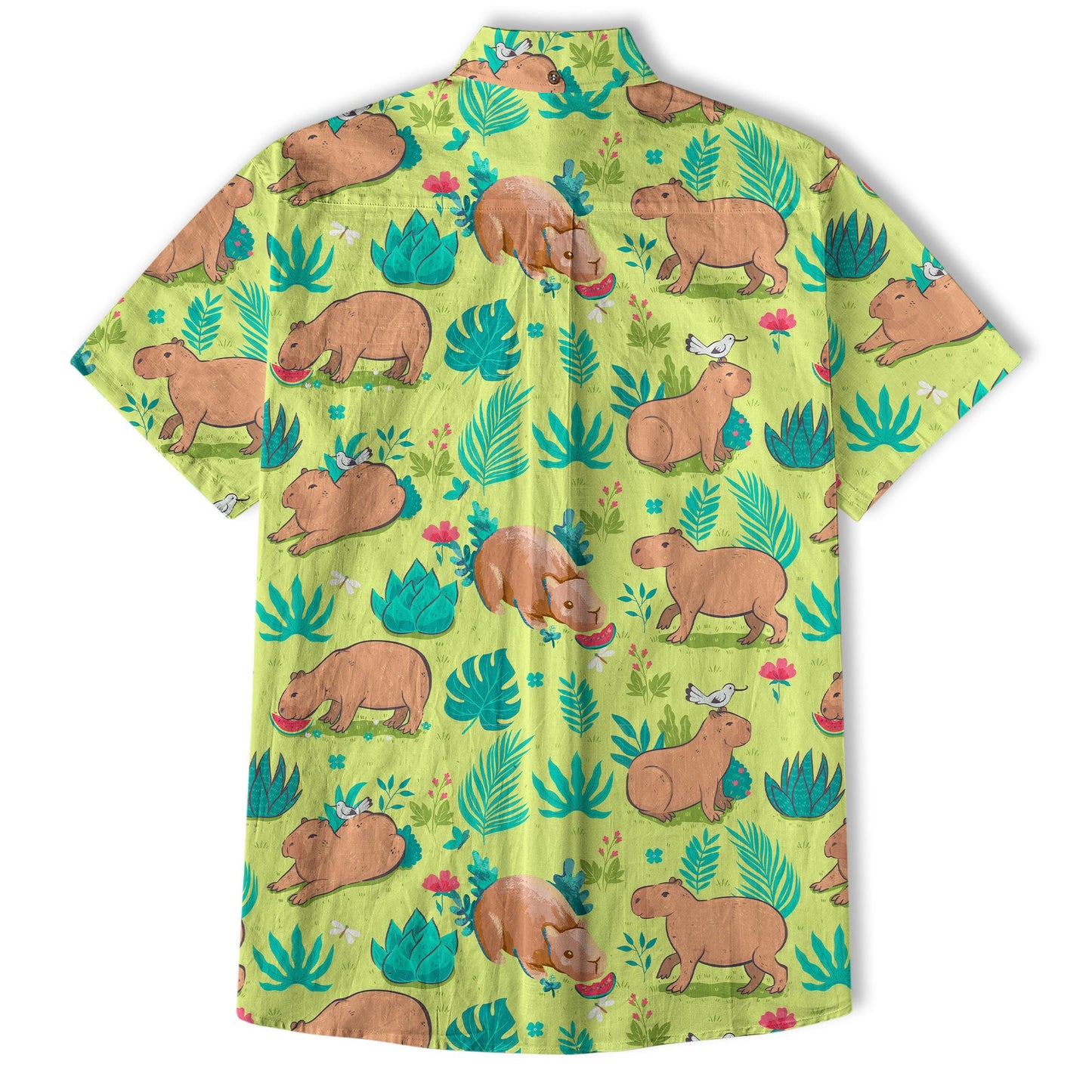 Tropical Capybara Hawaiian Shirt Aloha Funny Beach Capybara Shirt