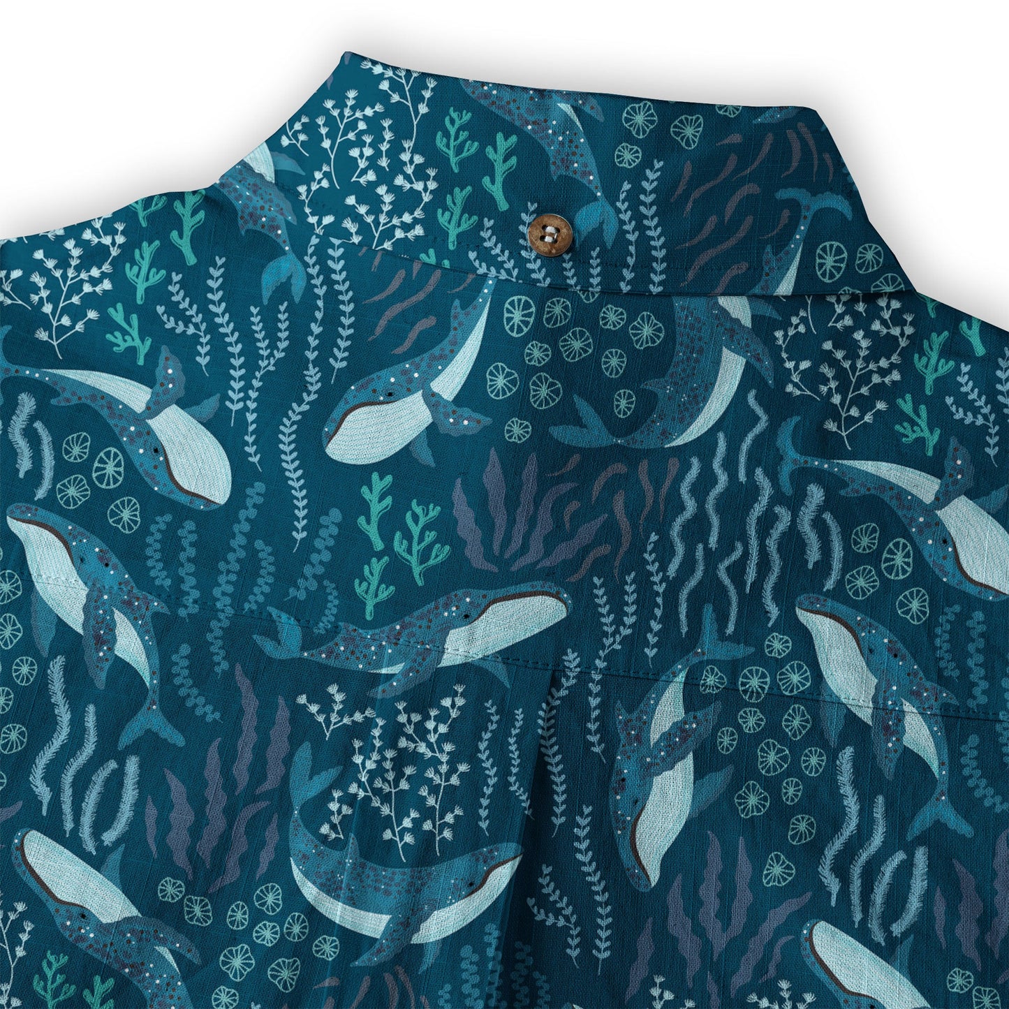 Humpback Whales Hawaii Shirt, Ocean Animals Button Up Shirt
