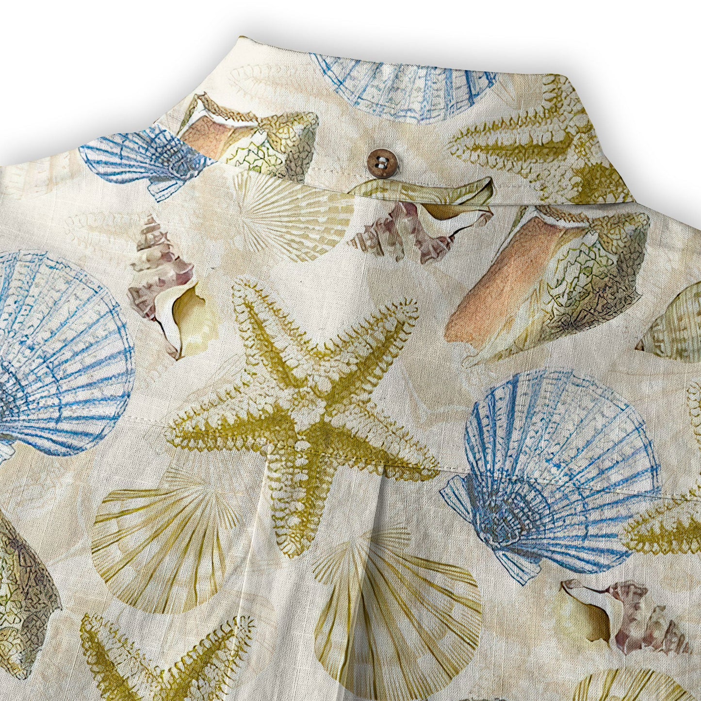 Ocean Animals Hawaiian Button Up Shirt, Summer Beach Shirt
