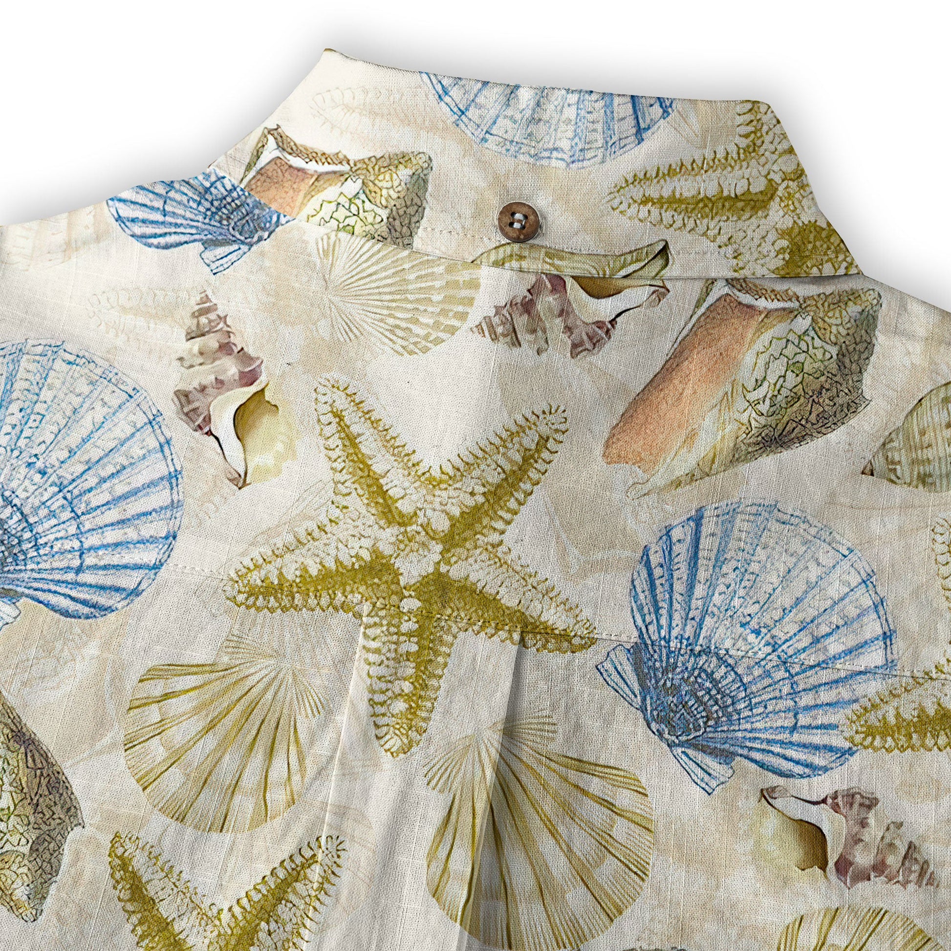 Ocean Animals Hawaiian Button Up Shirt, Summer Beach Shirt