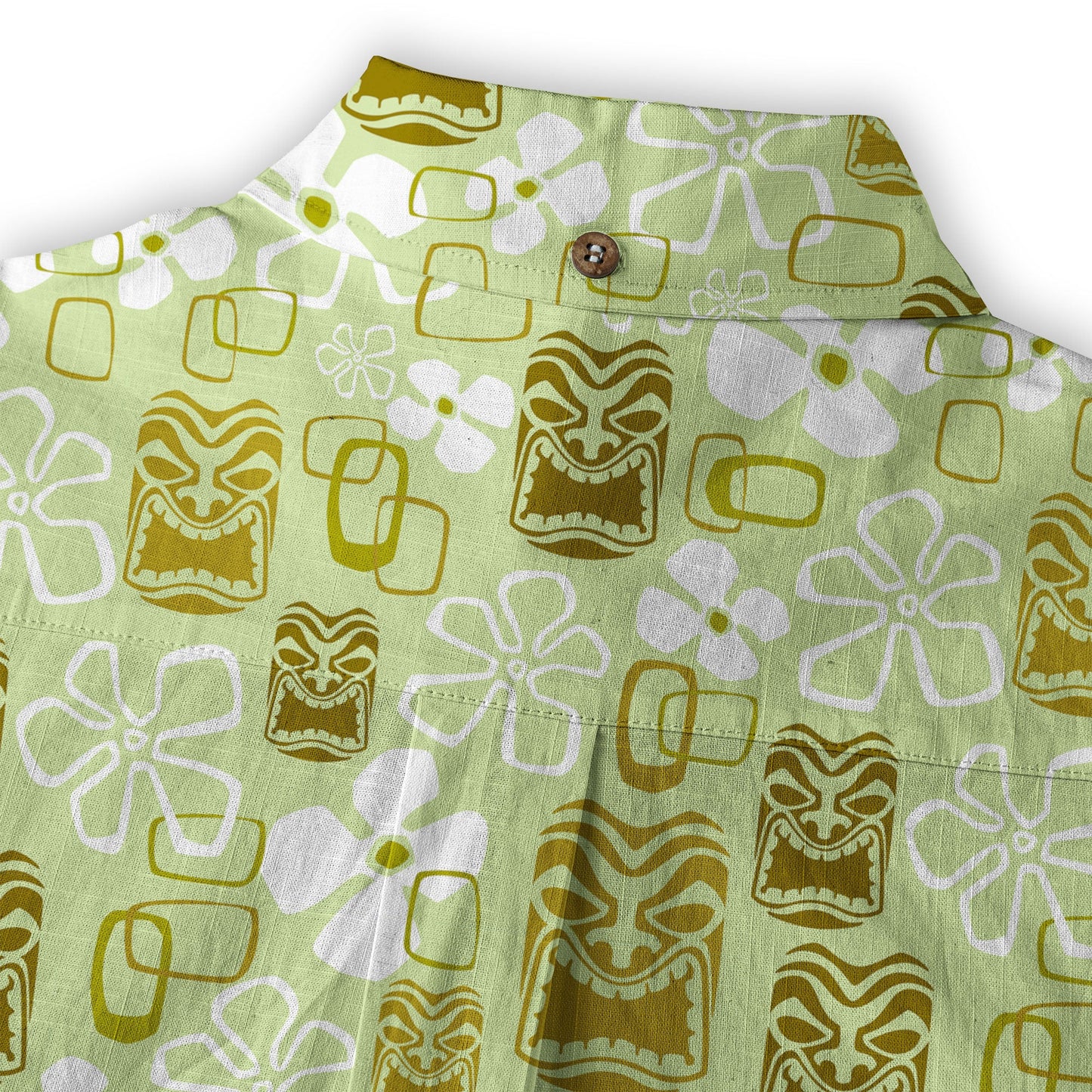 Exotic Tiki Pattern Hawaii Shirt for Men, Hibiscus Hawaii Shirt