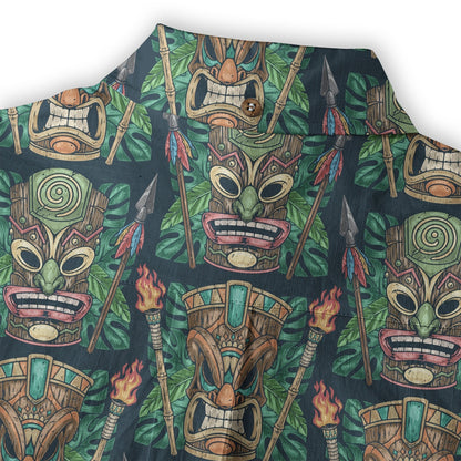Exotic Tiki Mask Pattern Hawaii Shirt for Men
