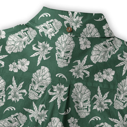 Tiki Mask Pattern Hawaii Shirt for Men