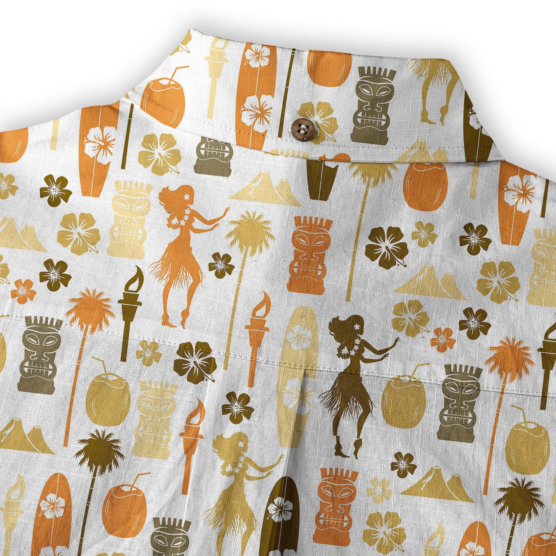 Tiki Mask Pattern Hawaii Shirt for Men, Aloha Pattern Hawaii Shirt