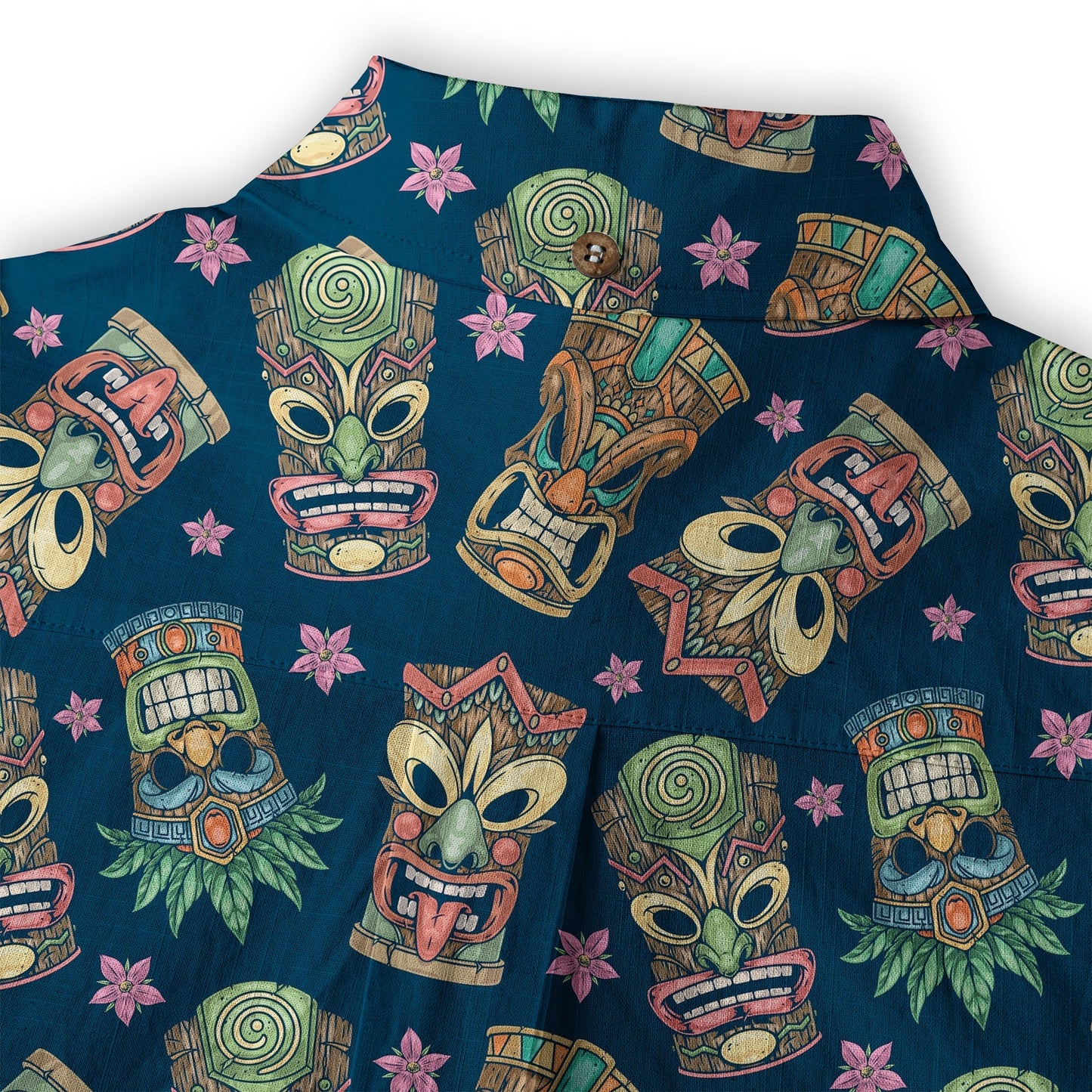 Tiki Mask Pattern Hawaii Shirt for Men, Aloha Hawaii Shirt