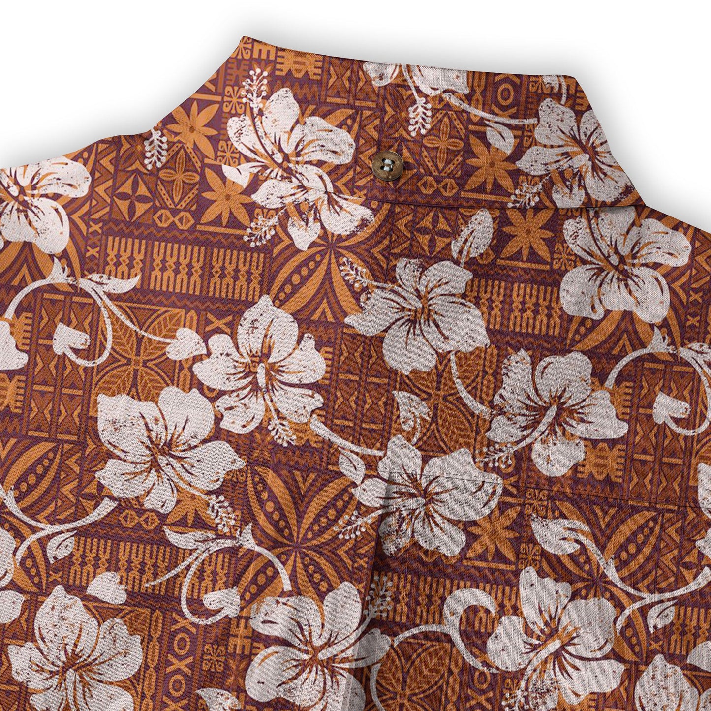 Vintage Tribal Hawaii Shirt for Men, Aloha Pattern Hawaii Shirt