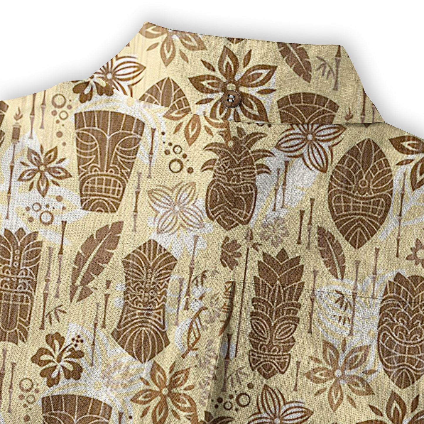 Surfing Tiki Mask Pattern Hawaii Shirt for Men, Tiki Mask Hawaiian Shirt