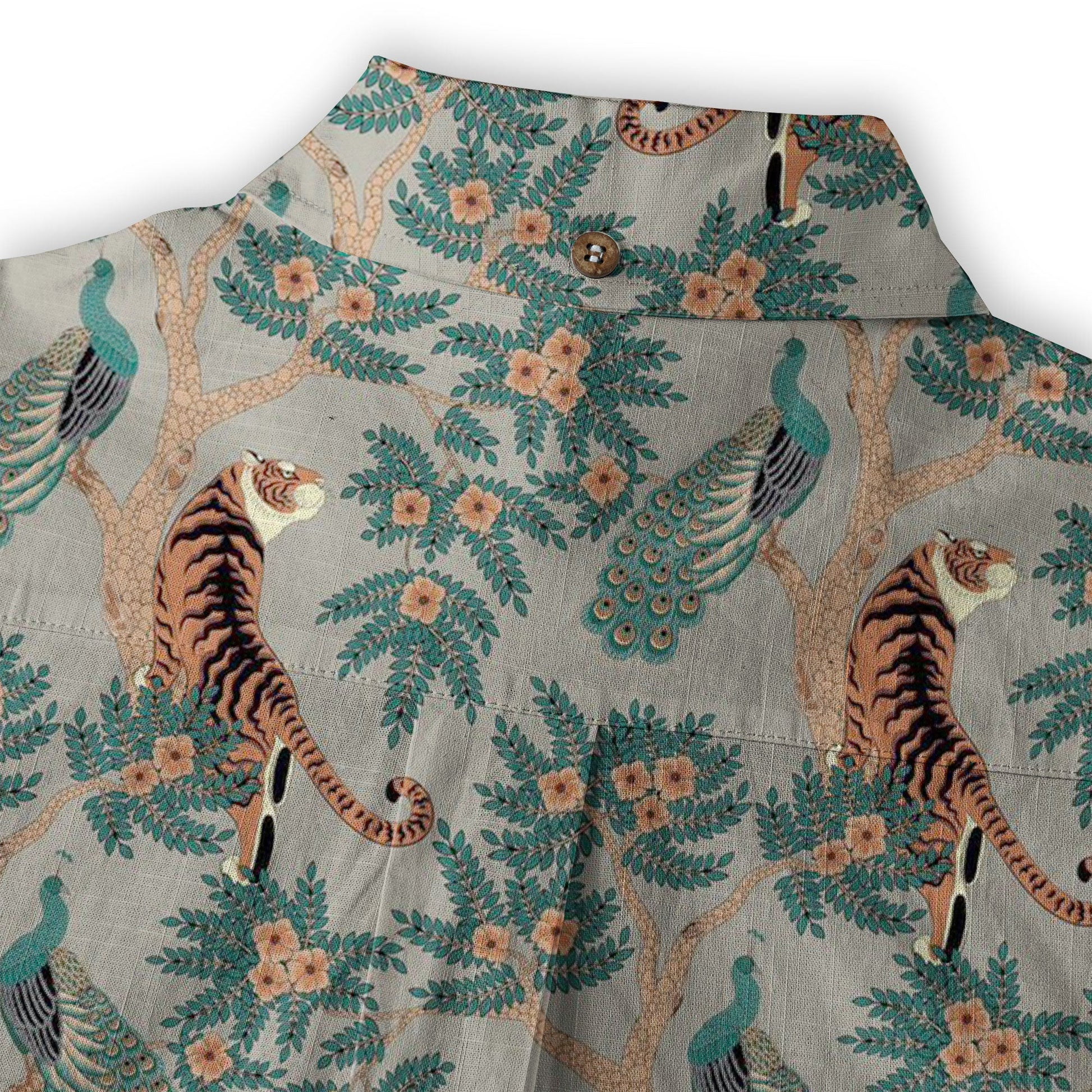 Tiger And Peacock Jungle Aloha Hawaiian Shirt