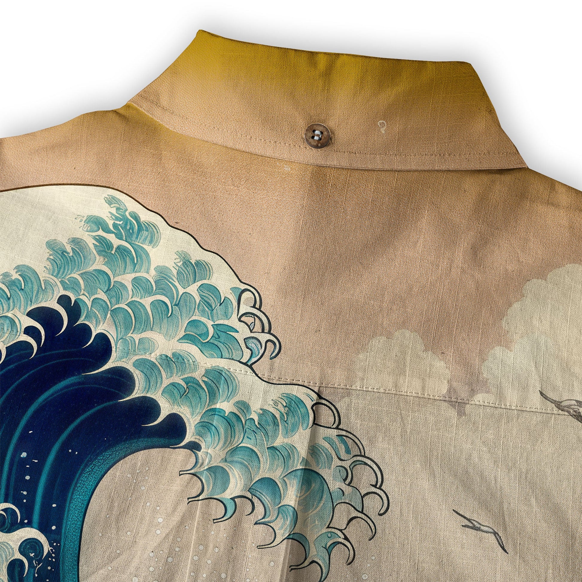 Crane Sakura Japanese Hawaiian Shirt Ocean Wave Koi Carp Fish Hawaiian
