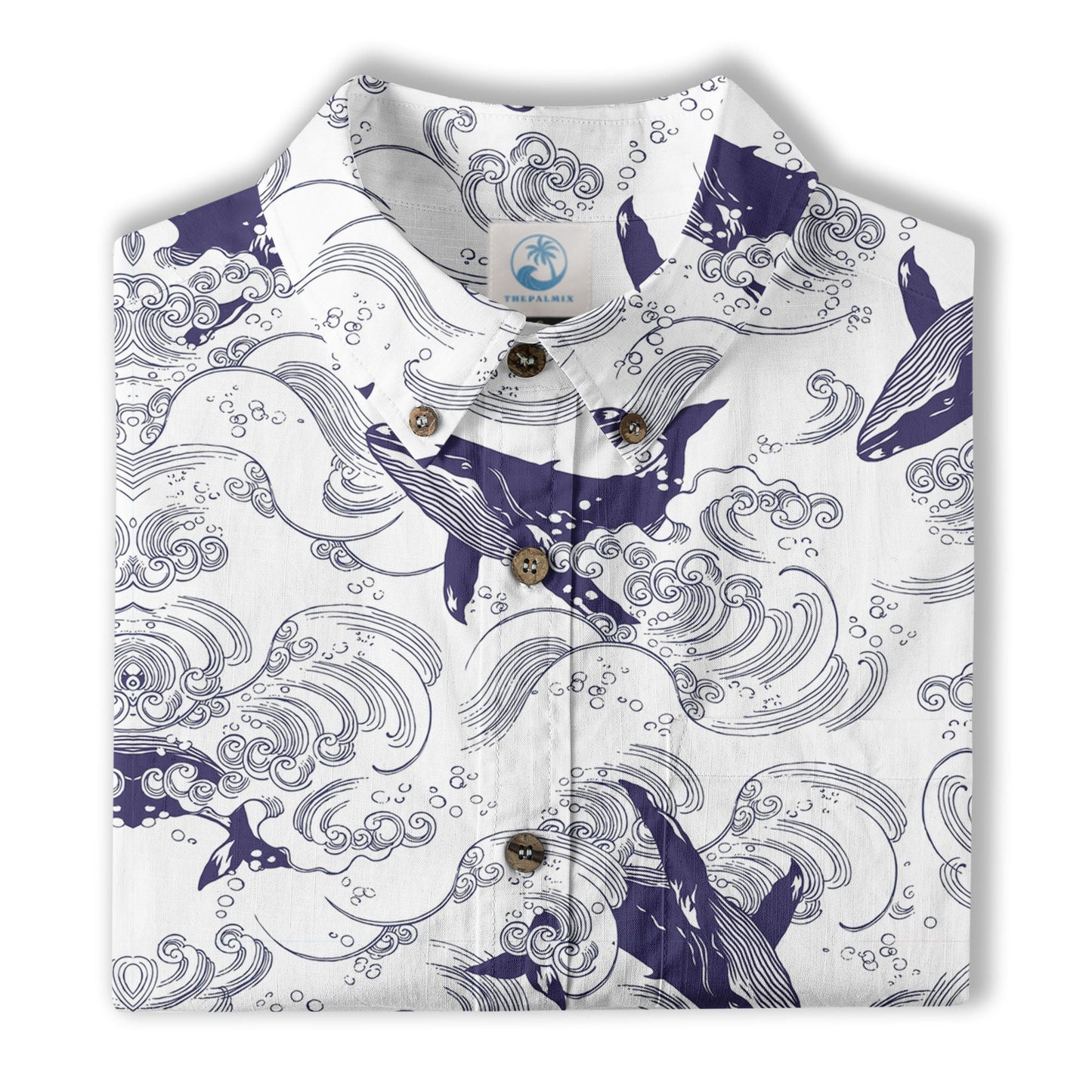 Whale Hawaiian Pattern, Ocean Animals Hawaii Shirt